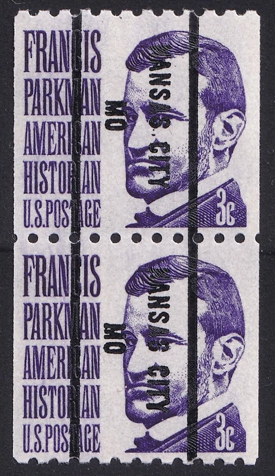1297b-81 3c Francis Parkman Bureau Precancel “Kansas City MO” Unused NH OG - Image 1 of 1