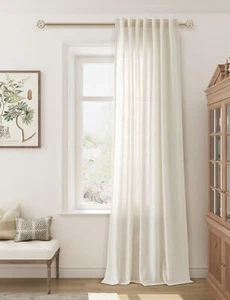 Natural Cream linen curtains 84 inches long for Living Room Bedroom 1 Panel B... - Picture 1 of 6