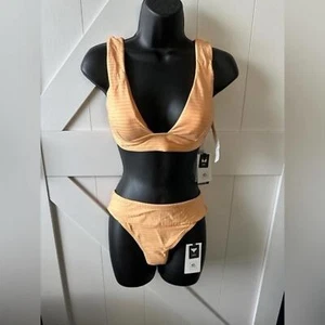 Rip Curl Premium Surf V-Neck Swim Top w/ High Waisted Cheeky Swim Bottom NWT - Picture 1 of 5