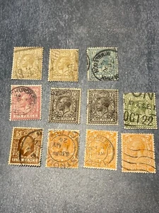 1912 KING GEORGE V STAMPS WITH FASCINATING POST MARKS LONDON/WIMBLEDON - Picture 1 of 4