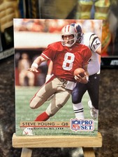1992 PRO SET STEVE YOUNG SF 49ERS NFL FOOTBALL COLLECTIBLE CARD #323 B