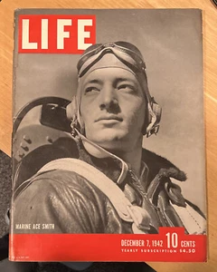 VTG Life Magazine December 7 1942 Photo of a Marine Ace Smith Newsstand - Picture 1 of 4