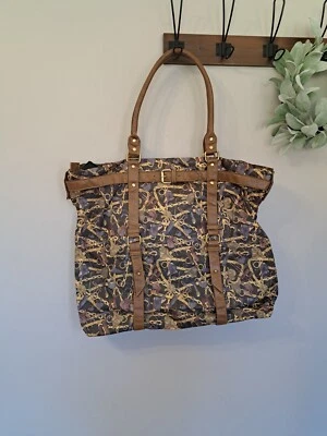 Designer Sydney Love EQUESTRIAN THEME Fabric Horse Tote - Image 1 of 4