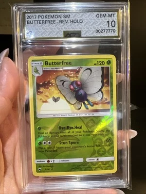 2017 Pokemon SM Butterfree Reverse Holo 3/147 Burning Shadows Graded AGS 10 Gem - Image 1 of 3