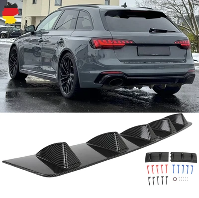 Carbon Optik Heck Stoßstange Heckdiffusor Diffusor Hecklippe für Audi A4 B9 - Bild 1 von 4