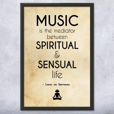 Beethoven Quote Spiritual Wall Art: Music Decor, Musician Gift, Music Wall Art - Image 1 of 4