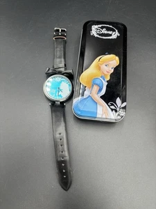 Vintage Disney Alice im Wunderland Alice Silhouette Schleifenuhr im Metallgehäuse - Bild 1 von 13