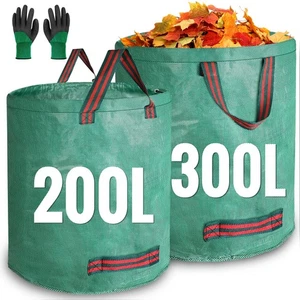 JARDILIFE Gartenabfallsäcke robust 200 300 Liter 2er Pack, wiederverwendbar Garten - Bild 1 von 5