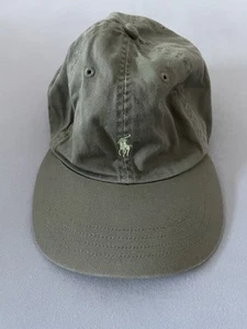 Polo Ralph Lauren Olive Grüne Sport Baseball Cap One Size Leder Schnalle Vintage - Bild 1 von 4