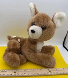 Vintage Dakin Plüsch Rehkitz Sommersprossen Flecken 1977 Stofftier liegend - Bild 1 von 8