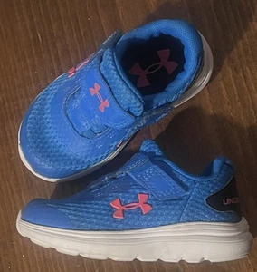 Under Armour Toddler Boy Surge 2 Sneakers Alternate Closure Size 5 Blue EUC - Picture 1 of 7