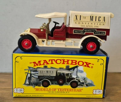 Y 26 1918 Crossley MICA Convention Models of Yesteryear Matchbox in Box CODE 2 - Bild 1 von 4