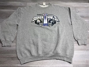 Vintage Pittsburgh Steelers Seahawks Sweatshirt XL Super Bowl Sz XL NFL Football - Picture 1 of 8