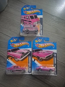Hot Wheels Walmart Exclusive Pink Set Bundle Of 3. Ford/combat/Firebird Rare - Picture 1 of 2