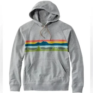 L.L. Bean Herren Bean's Comfort Camp Grafik Hoodie in grau Fleece Größe Large - Bild 1 von 7