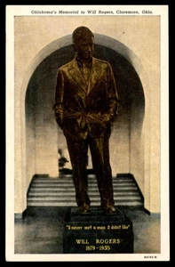 Postkarte Will Rogers Gedenkstatue, Claremore, OK - Bild 1 von 2