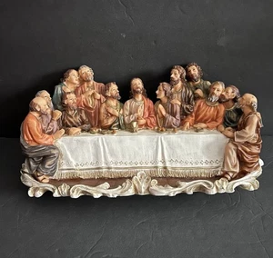 DA VINCI'S LAST SUPPER VINTAGE RESIN HANGING WALL ART - Picture 1 of 12