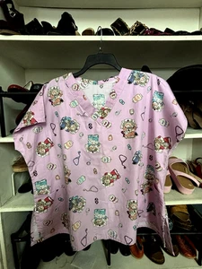 Handmade, Pink Novelty Scrub Top, Size L(?) - Picture 1 of 2