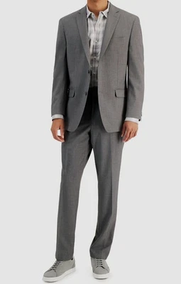 Marc New York Hombre Gris Ajuste Moderno 2 Piezas Chaqueta Pantalones Traje Talla 44R 37W 32L Foto 1 de 4