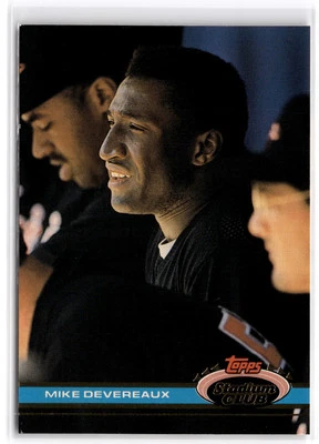 1991 Stadium Club #555 Mike Devereaux - Image 1 of 2