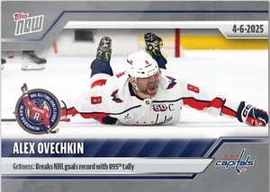 Alex Ovechkin - 2024-25 NHL Topps AHORA - Pegatina #154 NHL RECORD 895 GOLES PREAL - Imagen 1 de 1
