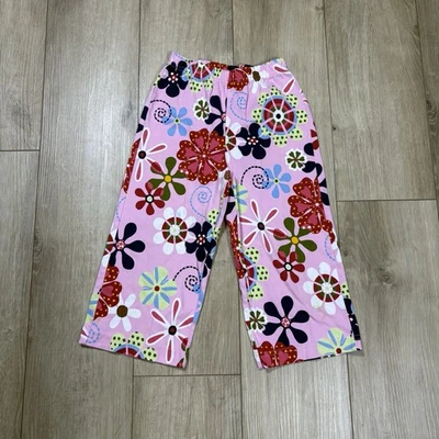 Pantalones capri Hanna Andersson rosa floral para niñas talla 110 Foto 1 de 4