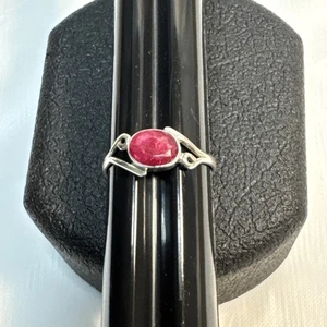 Sterling Silver 2ct Natural Ruby Ring SIZE 8.25 - Picture 1 of 6
