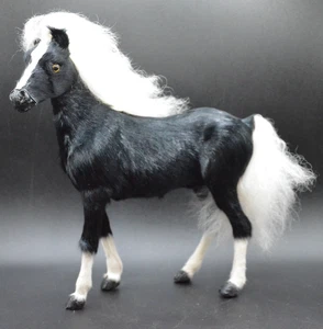 Vintage Horse Figurine toy  9.5" tall REAL HAIR - Picture 1 of 3