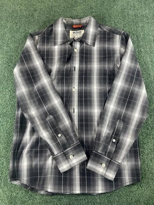 Camisa Urban Pipeline Niños Jóvenes Grande Gris A Cuadros Con Botones Manga Larga  Foto 1 de 4