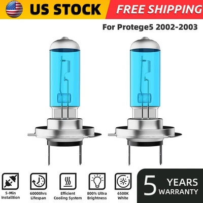 Kit de bombillas halógenas de faros para Mazda Protege5 2002-2003 H7 haz alto/bajo 6000 k Foto 1 de 4