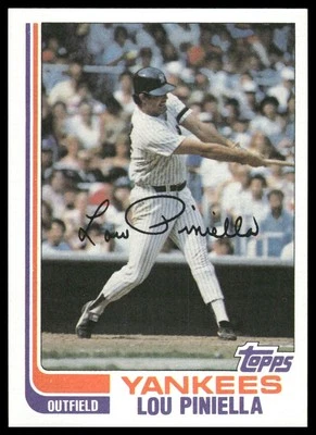 1982 Topps #538 Lou Piniella New York Yankees - Image 1 of 2