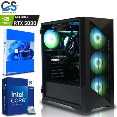 Gaming PC i9 14900KF RTX 5090 64GB DDR5 2TB SSD Windows 11 WiFi ARGB White - Image 1 of 4