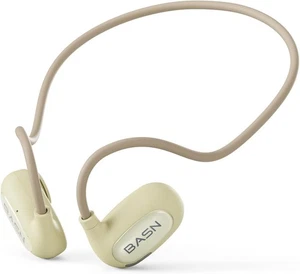 BASN AirS1 Open Ear Headphones, Bluetooth 5.3 Air Conduction ENC Sport Beige - Picture 1 of 7