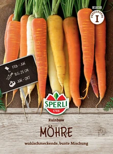 Möhre 'Rainbow' F1 - Daucus carota, bunte Mischung, Karotte Mohrrübe Samen 81838 - Bild 1 von 2