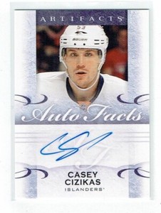 14-15 UD Upper Deck Artifacts Autofacts  Casey Cizikas  Auto
