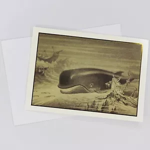 Pinocchio leere Notizkarte Monster der Wal Walt Disney Archives Konzeptkunst 5x7 - Bild 1 von 4