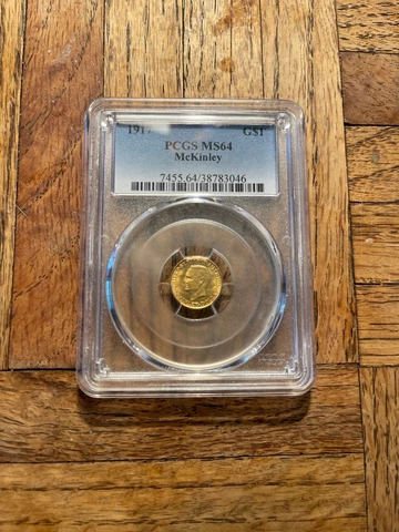 1917-P McKinley Gold Dollar Commemorative G$1 PCGS MS 64 RARE Cover