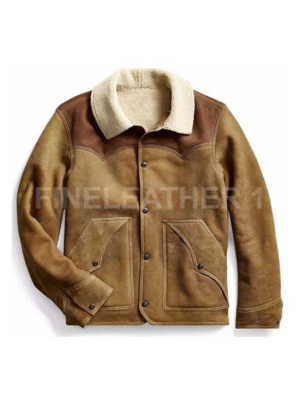 Yellowstone Kevin Season 4 Costner John Dutton Men's Real Suede Leather Jacket - Image 1 of 3