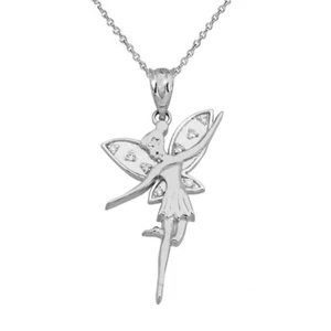 CZ Angel Fairy In Sterling Silver - Picture 1 of 2