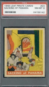 1948 Leaf Pirate Cards 23 Sacking Of Panama PSA 8 - Picture 1 of 2