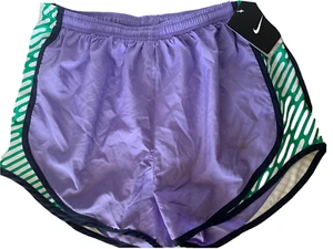 NEW NIKE [S] Women's DRI-FIT Run/Yoga/Track/ Gym Shorts-Purple/Green 520355-562 - Picture 1 of 2