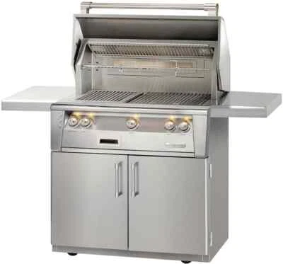 Parrilla de 36 pulgadas Alfresco ALXE-36C-NG con carro tres quemadores de 27500 BTU: gas natural Foto 1 de 3