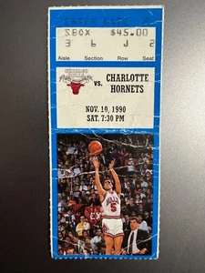 Chicago Bulls Ticket Stub 11/1/1990, Michael Jordan Era, Bulls First Champ. Year - Picture 1 of 2