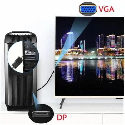 Cavo convertitore adattatore da Display Port DP maschio a VGA femmina FHD 1080P - Immagine 1 di 4