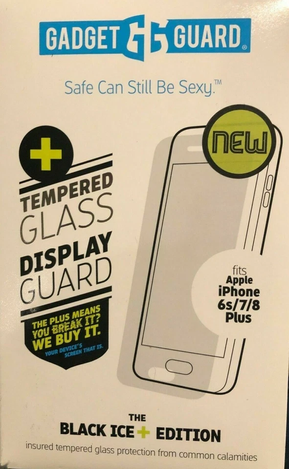 Gadget Guard Black Ice+ Tempered GLASS for Apple iPhone 8+/7+/6s+/6 plus - Clear - Image 1 of 1