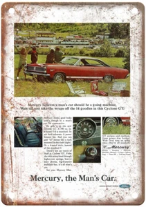 Letrero de metal vintage 1967 Mercury Cyclone GT A7724 - Imagen 1 de 2
