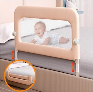 Abdtech Bed Guard Rail for Toddlers 32 inches Lift Foldable Toddler Bed Rail Kid - Picture 1 of 6