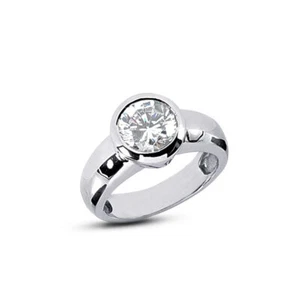 Anillo de compromiso solitario halo platino diamante natural redondo G/VS2 2,38 quilates - Imagen 1 de 8