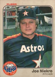 Fleer Baseball 1983 #457 - Joe Niekro - Houston Astros 83-1138 - Imagen 1 de 2