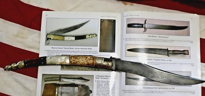 PRE CIVIL WAR MASSIVE FRENCH KNIFE MADE FOR AMERICAN TRADE C 1840 FULLY ENGRAVED - Изображение 1 из 4